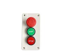 Start Stop NC Emergency Stop NO Red Green Control Circuit 600V 10A OFF-ON-OFF Flat Push Button Switch NWPNLXEA(Start Stop)