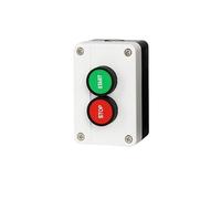 Start-Stop Two Position 10A Reset Momentary Red Green Push Button Switch Box Industrial Control Power NO NC NWPNLXEA(Start Stop)