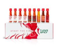 Start the Fire Coffret Cadeau Sauces Piquantes - 9 x 20 ml Fermentées, De Doux à Brutal - Idée Cadeau Noël Pour Amateurs de Chili - Artisanales Sans Additifs