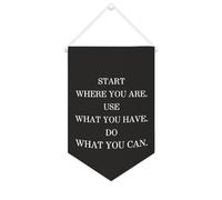 Start Where You Are. Use What You Have. Do What You Can Bannière murale inspirante à suspendre fanion bannière murale décoration d'intérieur pour salon, chambre à coucher, bureau, cadeaux de vacances
