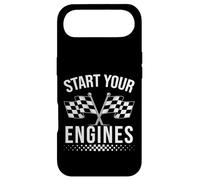 Start Your Engines Drapeau à Carreaux Vintage Motif Voiture de Course Coque pour iPhone Air