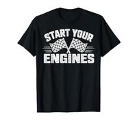 Start Your Engines Vintage Check Flag Race Car Costume T-Shirt