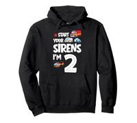 Start Your Sirens I am 2 Ans 2nd Birthday Kid Sweat à Capuche