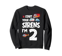 Start Your Sirens I am 2 Ans 2nd Birthday Kid Sweatshirt