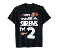 Start Your Sirens I am 2 Ans 2nd Birthday Kid T-Shirt