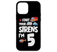 Start Your Sirens I am 5 Ans 5th Birthday Kid Coque pour iPhone 12 Mini