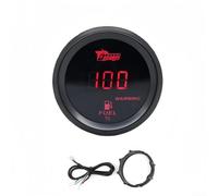 Startbuymore 1 jauge de carburant de 52 mm - Affichage LED 0-100 - Capteur 240-33 Ohm - Haute universalité - Compatibilité pour véhicules 12 V - Lecture numérique 0-100 % (rouge)