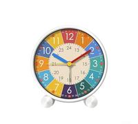 Startbuymore 1 réveil de voyage compact avec aiguilles analogiques à piles pour apprendre l'heure en voyage silencieux