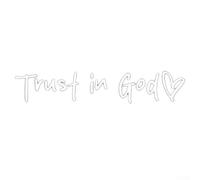 Startbuymore Autocollant de rétroviseur religieux pour véhicules « Trust In God Believe In God » - Compatible avec les voitures et motos - Matériau vinyle (blanc)