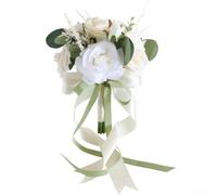 Startbuymore Bouquet de roses artificielles en soie noué à la main pour mariage, demande en mariage, fête, pièce décorative pour cérémonies et usage domestique