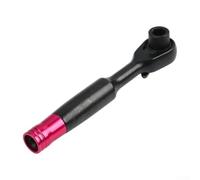 Startbuymore Clé à cliquet 72 dents avec porte-embout hexagonal de 6,35 mm, mécanisme réversible, poignée ergonomique antidérapante, en acier au chrome vanadium, compacte et légère, pour atelier