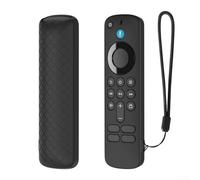 Startbuymore Coque de protection en silicone pour Fire TV 4K HD avec télécommande vocale avec absorption des chocs et prise en main sûre (noir)