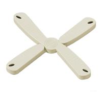 Startbuymore Dessous de plat pour cuisine fabriqué en silicone résistant à la chaleur et TPR pliable avec drainage creux pour une évaporation efficace de l'eau (blanc crème)