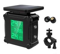 Startbuymore Dispositif TPMS à énergie solaire pour pneus de moto, affichage couleur, surveillance précise de la pression et de la température, signal sans fil 2,4 GHz (M9)