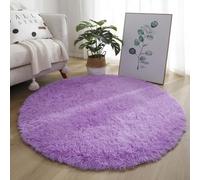 Startbuymore Grand tapis antidérapant à poils longs en velours épais pour salon, chambre à coucher, convient pour les enfants et les animaux domestiques avec dos sécurisé (60 cm, violet)