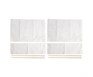 Startbuymore Housses de siège lavables en toile élégante livrées avec 2 housses plus petites et 2 plus grandes housses et accessoires (blanc)