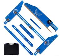 Startbuymore Jauge d'escalier de précision pour charpentiers avec capacité de mesure de construction et de mesure répétable pour une exécution efficace des tâches (jauge d'escalier bleue)