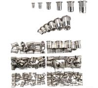 Startbuymore Kit de 93 écrous à rivets en acier inoxydable 304 avec tête plate rainurée pour inserts filetés M3 M5 M6 M8 M10 et ensemble d'outils (F)