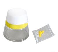Startbuymore Kit de lavage aérographe avec construction en verre résistant à l'acide et filtre intégré pour un nettoyage efficace par pulvérisation (jaune)