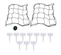 Startbuymore Kit de structure de support pour plantes avec 2 grilles en maille de 40 x 40 cm et 10 étiquettes de plantes en T pour la gestion des espèces grimpantes