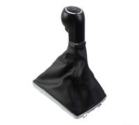 Startbuymore Levier de vitesse avec cadre chromé et housse de protection compatible avec Opel Astra H 6 vitesses en cuir synthétique ergonomique noir 190 x 150 x 60 mm