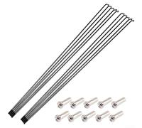 Startbuymore Lot de 10 rayons de vélo en acier 14G pour une utilisation avec des combinaisons de jantes et moyeux conventionnels supportant des gammes dimensionnelles de 254 mm à 289 mm (255 mm)