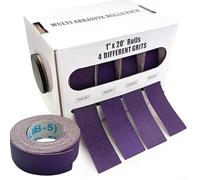 Startbuymore Lot de 4 boîtes de bande de ponçage extractibles de 25 mm conçues pour le métal, le bois, le verre, la pierre avec renfort et prise en main fiables en tissu