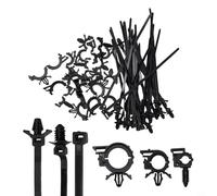 Startbuymore Lot de 45 attaches et clips pour la gestion des fils, comprend 30 attaches et 15 clips pour organiser le câblage du compartiment moteur