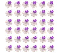 Startbuymore Lot de 50 commutateurs tactiles montés sur plaque à 3 broches compatibles avec les claviers mécaniques standard PCB et boîtiers avec action lisse et réactive (violet)