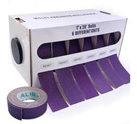 Startbuymore Lot de 6 boîtes de bande de ponçage extractibles de 25 mm conçues pour le métal, le bois, le verre, la pierre avec renfort et prise en main fiables en tissu