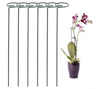Startbuymore Lot de 6 piquets de support en métal résistant à la rouille pour orchidées, tomates, lys, roses et jeunes arbres (25)