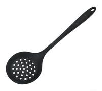 Startbuymore Louche fendue avec large surface et positionnement précis des trous pour une séparation plus rapide des liquides pendant les opérations de cuisson (noir)