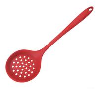 Startbuymore Louche fendue avec large surface et positionnement précis des trous pour une séparation plus rapide des liquides pendant les opérations de cuisson (rouge)