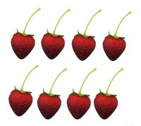 Startbuymore Modèle de fraise en mousse de style alimentaire avec perles et feuilles pour l'imagerie de produits e-commerce et catalogue pour la photographie