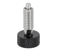 Startbuymore Piston à ressort M6 avec poignée antidérapante et libération rapide en acier inoxydable pour boîte à outils (noir brillant-M6)