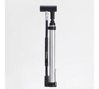 Startbuymore Pompe à air pour VTT avec buse en alliage d'aluminium - Pompe manuelle portable pour un gonflage rapide des pneus sur sentiers et commutations (couleur titane)