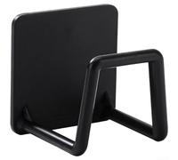 Startbuymore Porte-éponge en acier inoxydable et plastique pour montage mural vertical - Conçu pour un séchage et une organisation efficaces des outils de nettoyage (noir)