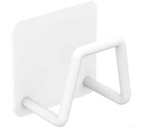 Startbuymore Porte-éponge en acier inoxydable et plastique pour montage mural vertical - Conçu pour un séchage et une organisation efficaces des outils de nettoyage (blanc)