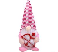 Startbuymore Poupées de Saint-Valentin en peluche avec Cupidon et Rudolph Tissu non tissé doux avec rembourrage en coton PP tricoté à la main pour décoration d'intérieur ou fêtes (F2-5 hommes)