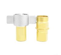 Startbuymore Raccord rapide hydraulique en laiton fileté de haute qualité Poignée type aile 70 MPa Résistance à la pression 180 °C pour nettoyage de véhicules Plusieurs tailles NPT1/2 NPT3/4 NPT1 (2,5