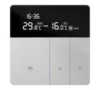 Startbuymore Thermostat LCD programmable pour systèmes de chauffage à eau, écran tactile avec mode programmation 5+2, 95-240 V 3 A compatible avec chauffage au sol (i8HGB 16A)