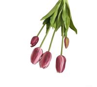 Startbuymore Tulipes artificielles adaptées pour une utilisation dans des environnements humides comme les salles de bains et les serres en raison du matériau PE résistant à l'humidité (violet)