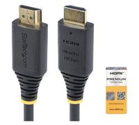 Startech 1.6ft (50cm) Premium Certified High Speed HDMI Cable, 4K60Hz - Premium High speed - câble HDMI avec Ethernet - HDMI mâle pour HDMI mâle - 50 cm - noir - passif, support pour 4K60Hz