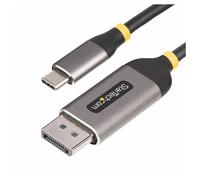 StarTech 10ft (3m) USB-C to DisplayPort Adapter Cable, 8K 60Hz - Câble adaptateur - USB-C (M) pour DisplayPort (M) verrouillé - USB4 / Thunderbolt 3 / Thunderbolt 4 / DisplayPort 1.4 - 3 m - support p