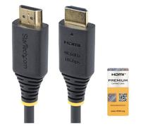 Startech 1m (3.3ft) Premium Certified High Speed HDMI Cable, 4K60Hz - Premium High speed - câble HDMI avec Ethernet - HDMI mâle pour HDMI mâle - 1 m - noir - passif, support pour 4K60Hz