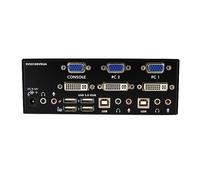 StarTech 2 Port DVI & VGA KVM Switch USB avec Audio & USB Hub , SV231DDVDUA