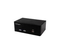 StarTech.com Switch KVM USB double VGA à 2 ports - Commutateur écran clavier souris avec hub USB 2.0 à 2 ports et audio - Commutateur écran-clavier-souris/audio/USB - 2 x KVM / audio / USB - 1...