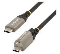 StarTech 20in 50cm Top Screw Locking USB C Cable 10Gbps, USB 3.1/3.2 Gen 2 Type-C Cable, 100W (5A) Power Delivery Charging, DP Alt Mode, Single Screw Lock, USB-C to C Cord - Thunderbolt 3 Compatible (