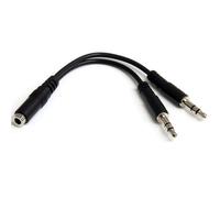 StarTech 3.5mm 4 Position à 2x3 Position 3.5mm Headset Splitter Adapter - F / M