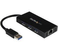 STARTECH 3-port Portable USB 3.0 Hub Avec Gigabit Ethernet Port Bus Alimenté